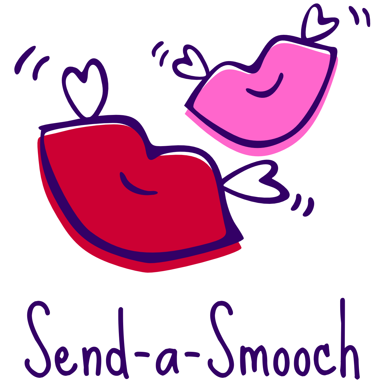 Send A Smooch: Lips, Hearts, Love, Fun, Happy