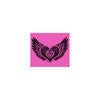 Winged Heart Block Print Magnet - Pink