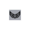 Winged Heart Block Print Magnet - Grey