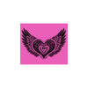 Winged Heart Block Print Magnet - Pink