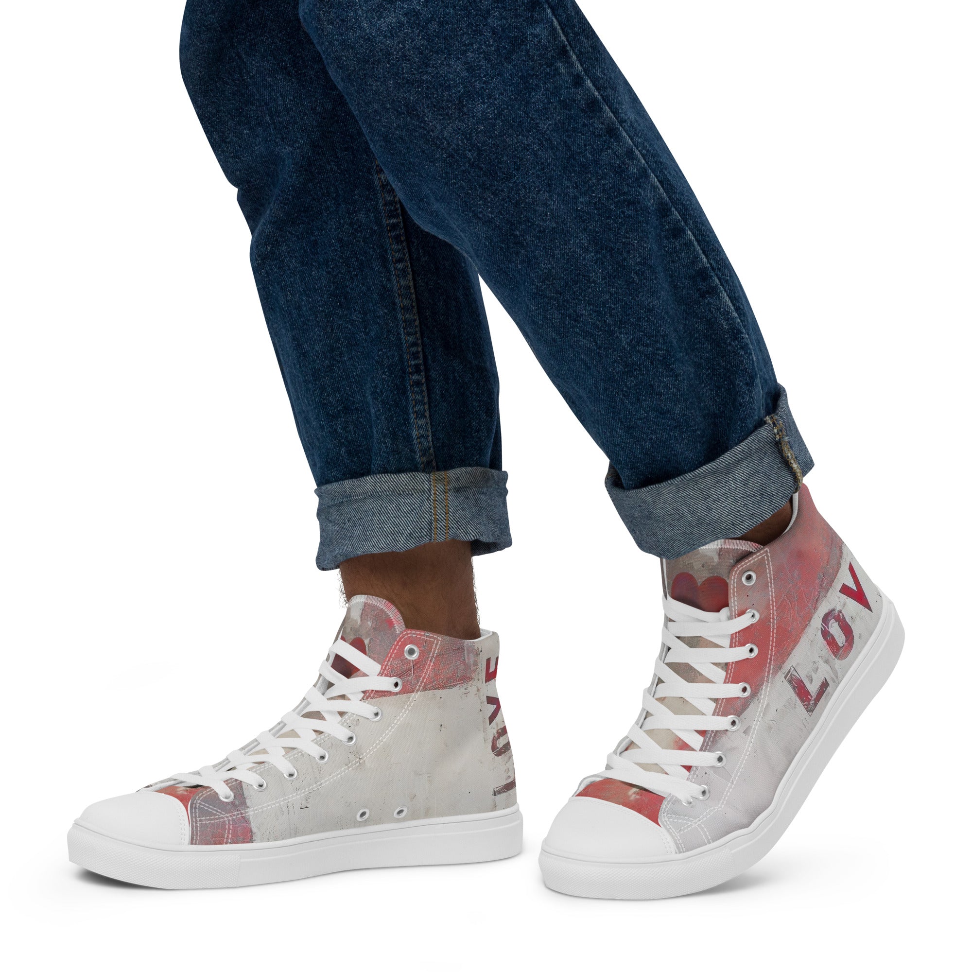 Urban LOVE Men’s High Top Canvas Shoes