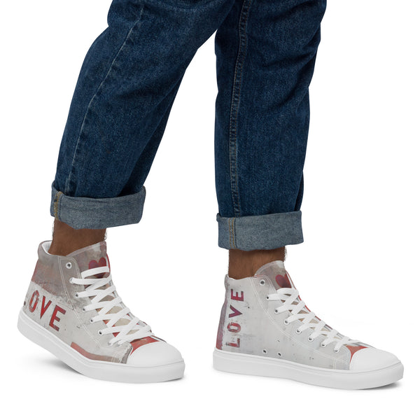 Urban LOVE Men’s High Top Canvas Shoes