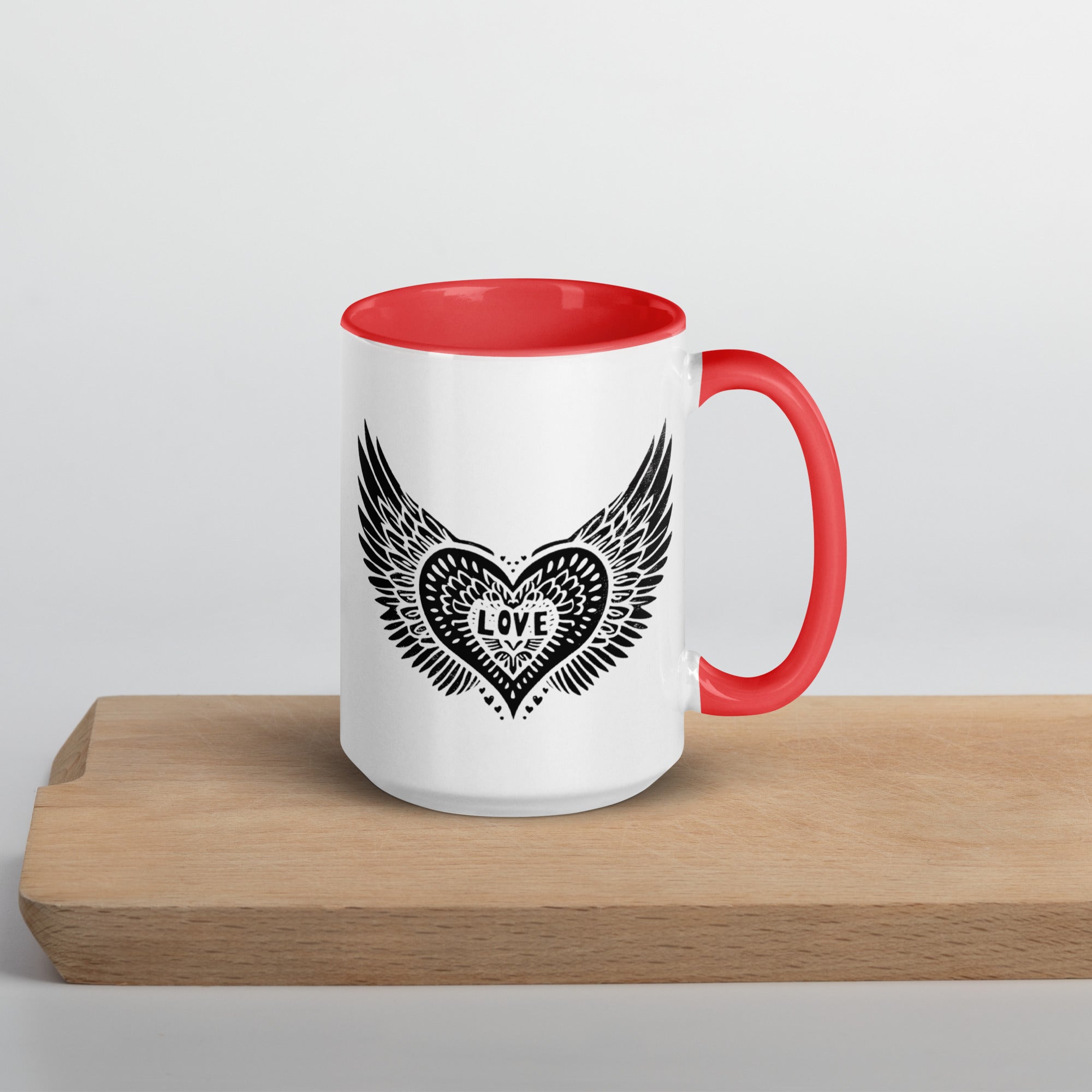 Winged Heart Colored Mug