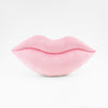 Light Baby Pink lips shaped decorative throw pillow.
