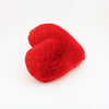 Fluffy Red Heart Shaped Decorative Throw Pillow