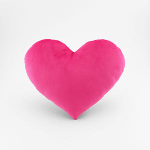 Hot Pink Plush Heart Shaped Decorative Throw Pillow
