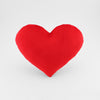 Scarlet Red plush heart shaped decorative throw pillow.