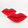 Another pair of Scarlet Red lips shaped decorative pillows.
